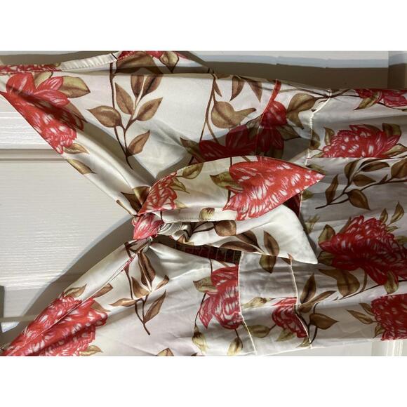 Floral Midi Front Tie Slit Romantic Chic M slip dress - Picture 4 of 6